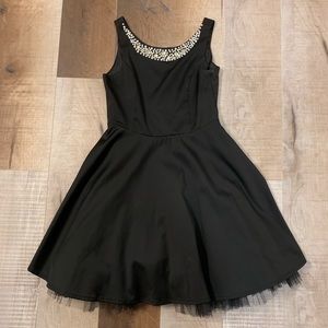 Black Dress with pearl beading